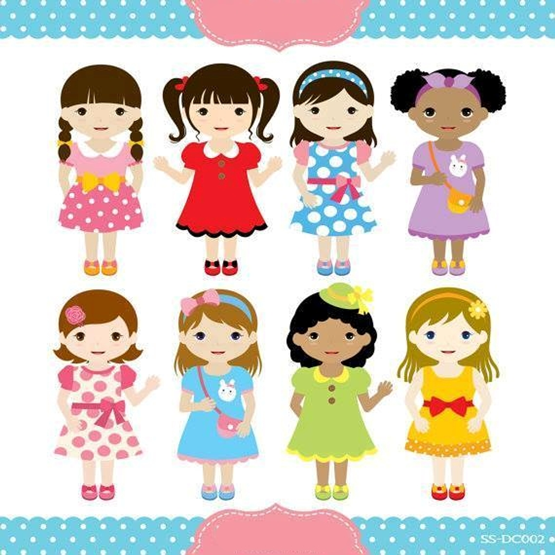 Kit Digital Pequenas Meninas  1