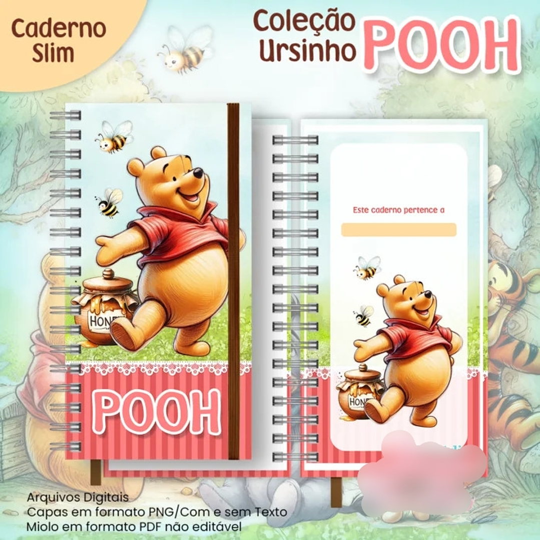 Arquivo Caderno Slim Coleção Ursinho Pooh  1