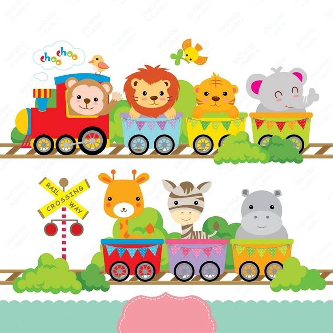Kit Digital Animais no Trenzinho 1