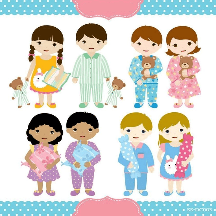 Kit Digital Festa Do Pijama Casal  1