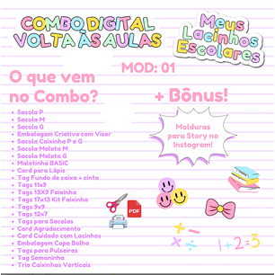 Arquivo Combo Volta ás Áulas Lacinhos 