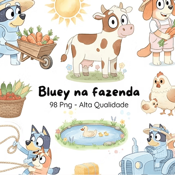 Kit Digital Bluey na Fazenda  1