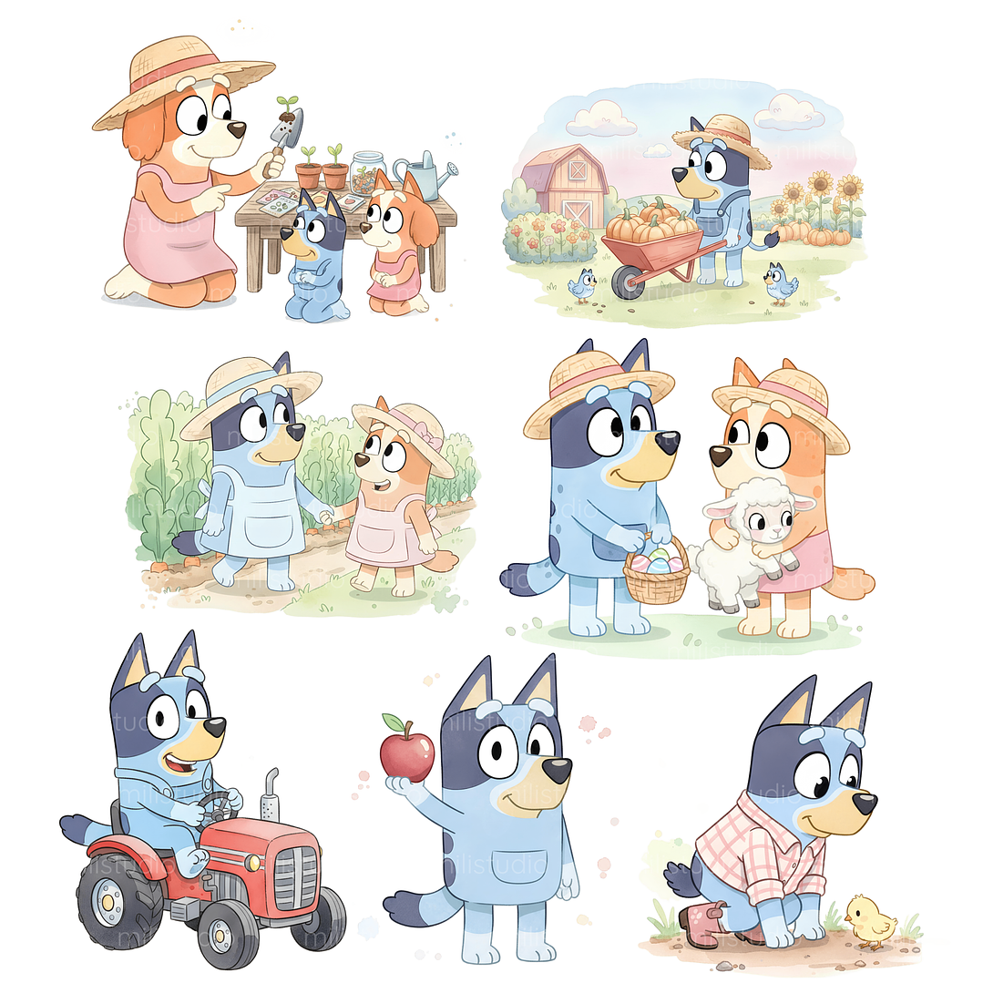 Kit Digital Bluey na Fazenda  2