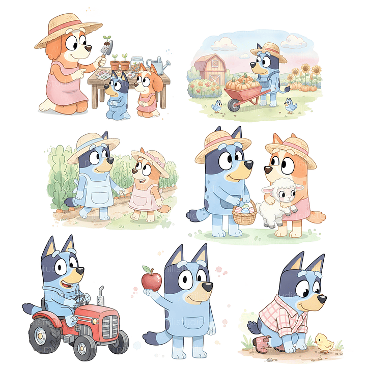 Kit Digital Bluey na Fazenda  2