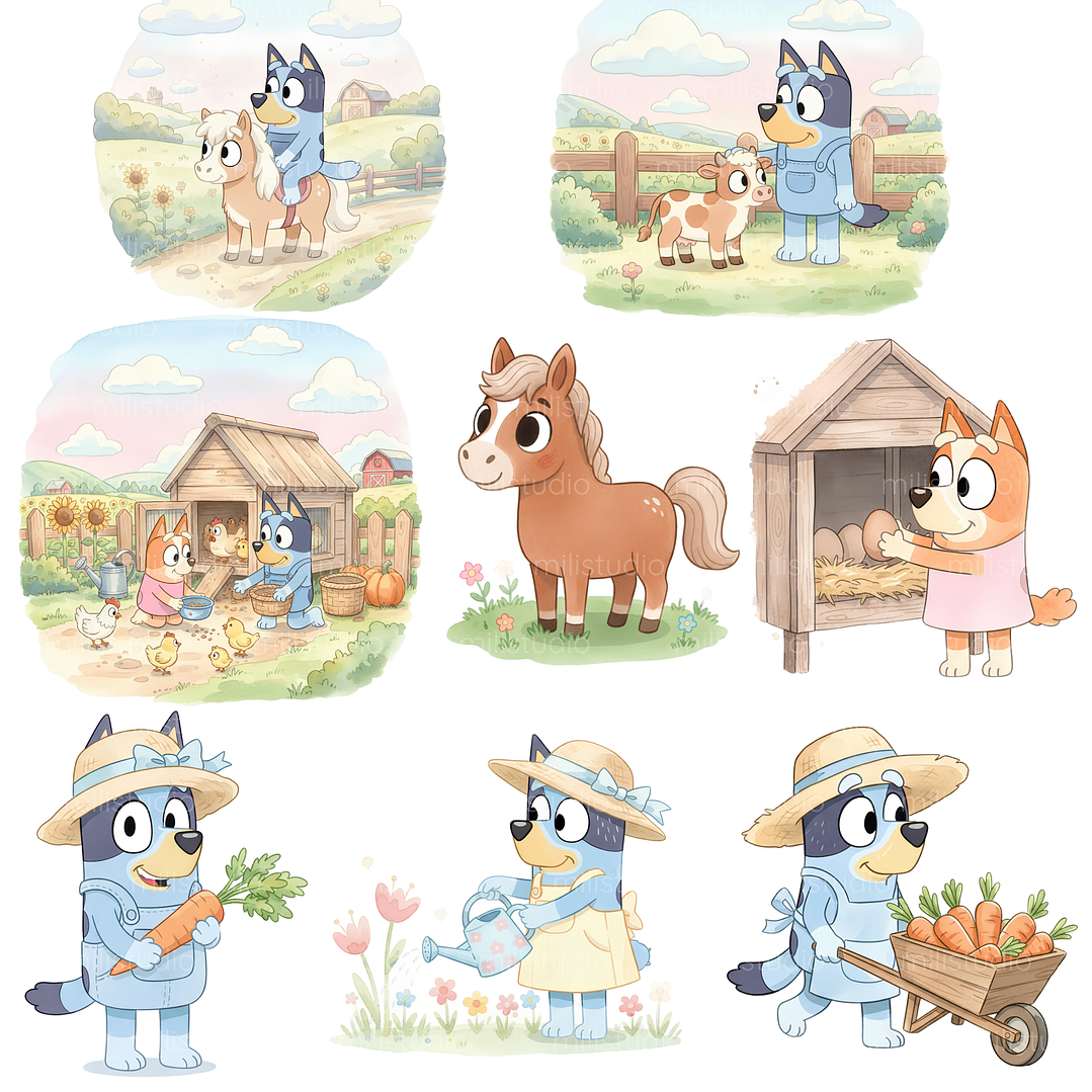 Kit Digital Bluey na Fazenda  5