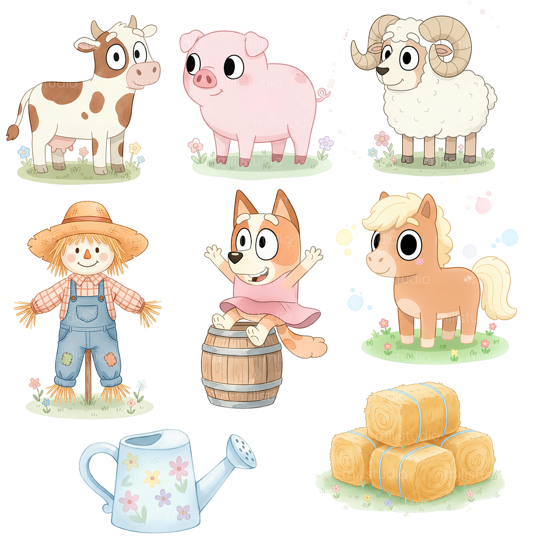 Kit Digital Bluey na Fazenda  7