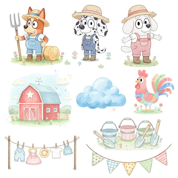 Kit Digital Bluey na Fazenda  16