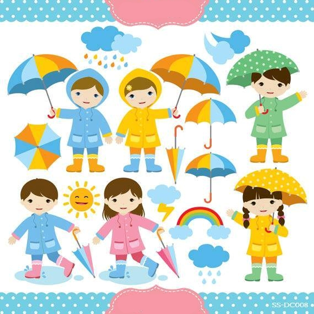 Kit Digital Meninos Na Chuva  1