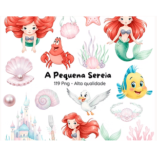 Kit Digital A Pequena Sereia 