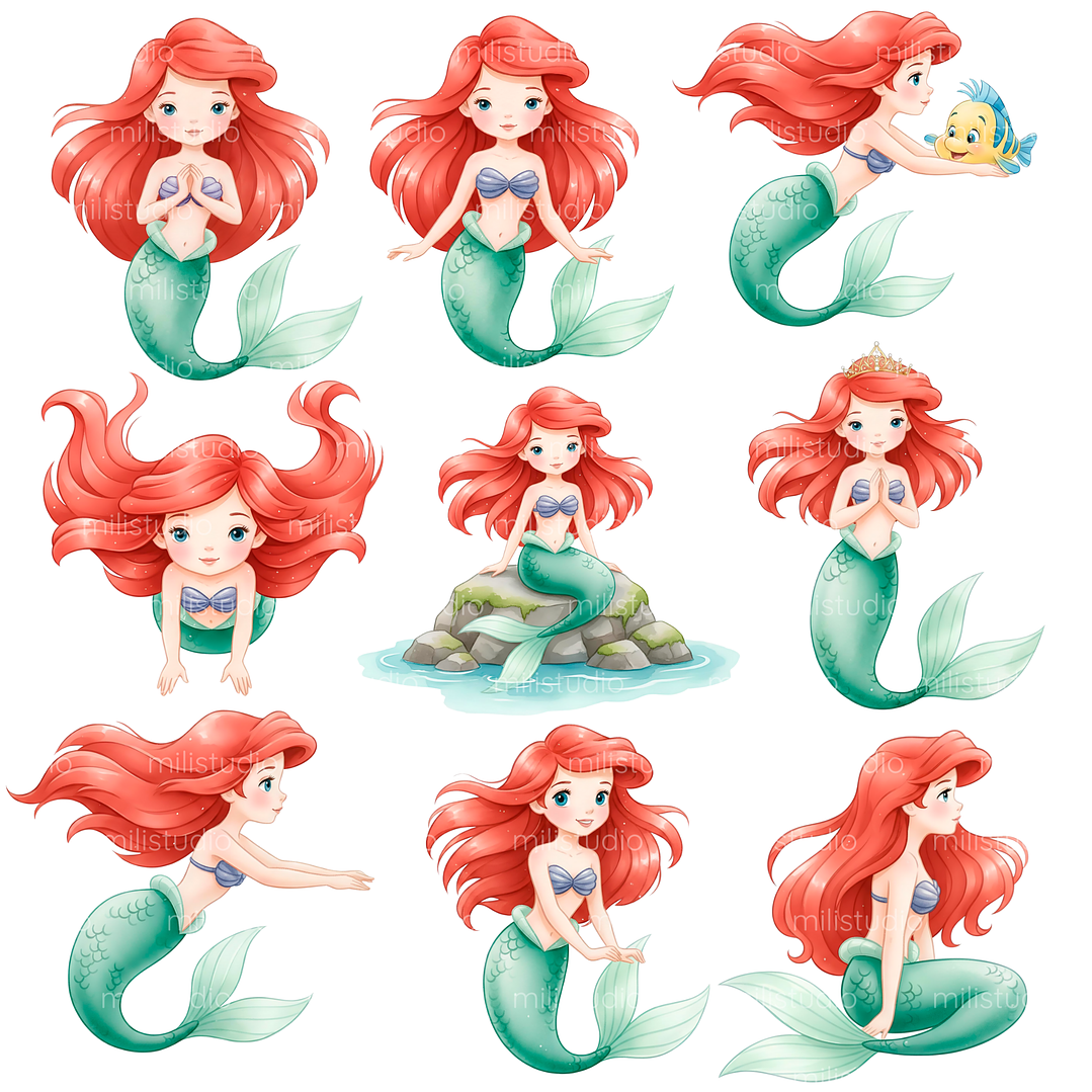 Kit Digital A Pequena Sereia  6