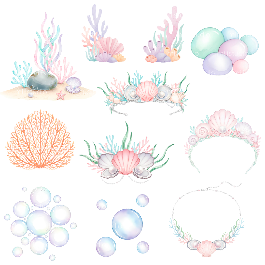 Kit Digital A Pequena Sereia  10