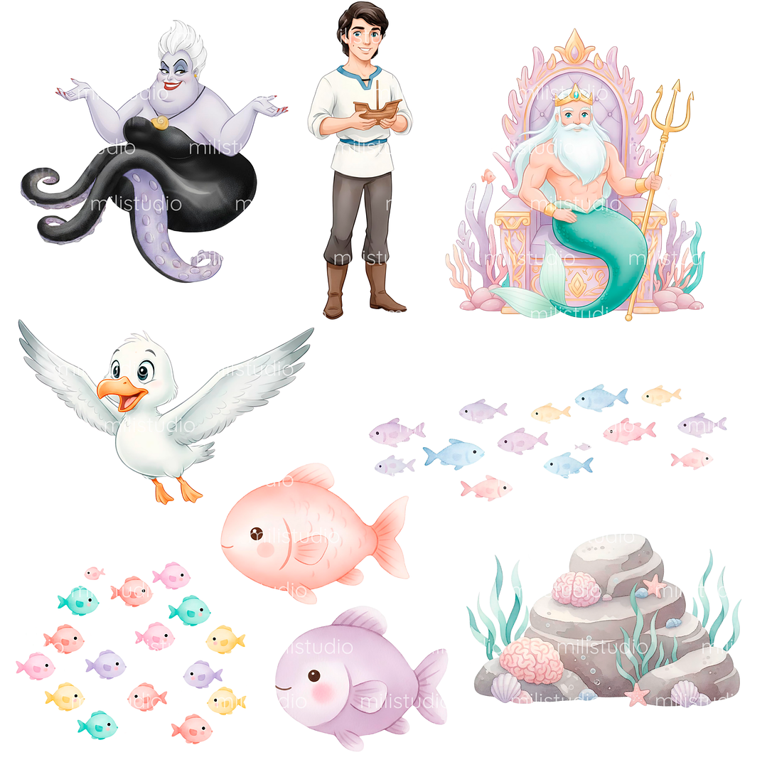 Kit Digital A Pequena Sereia  11