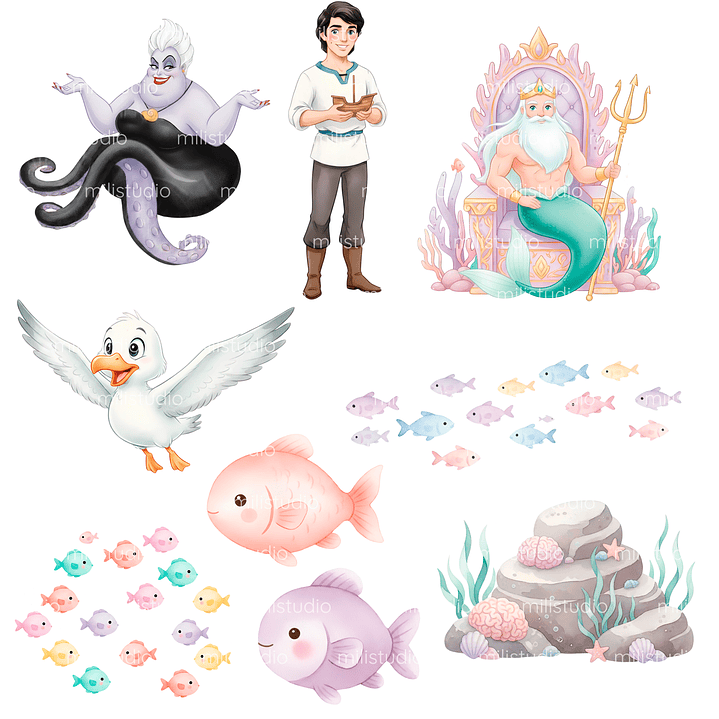 Kit Digital A Pequena Sereia  11