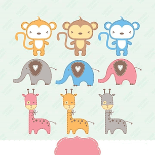 Kit Digital Animais Fofinhos 