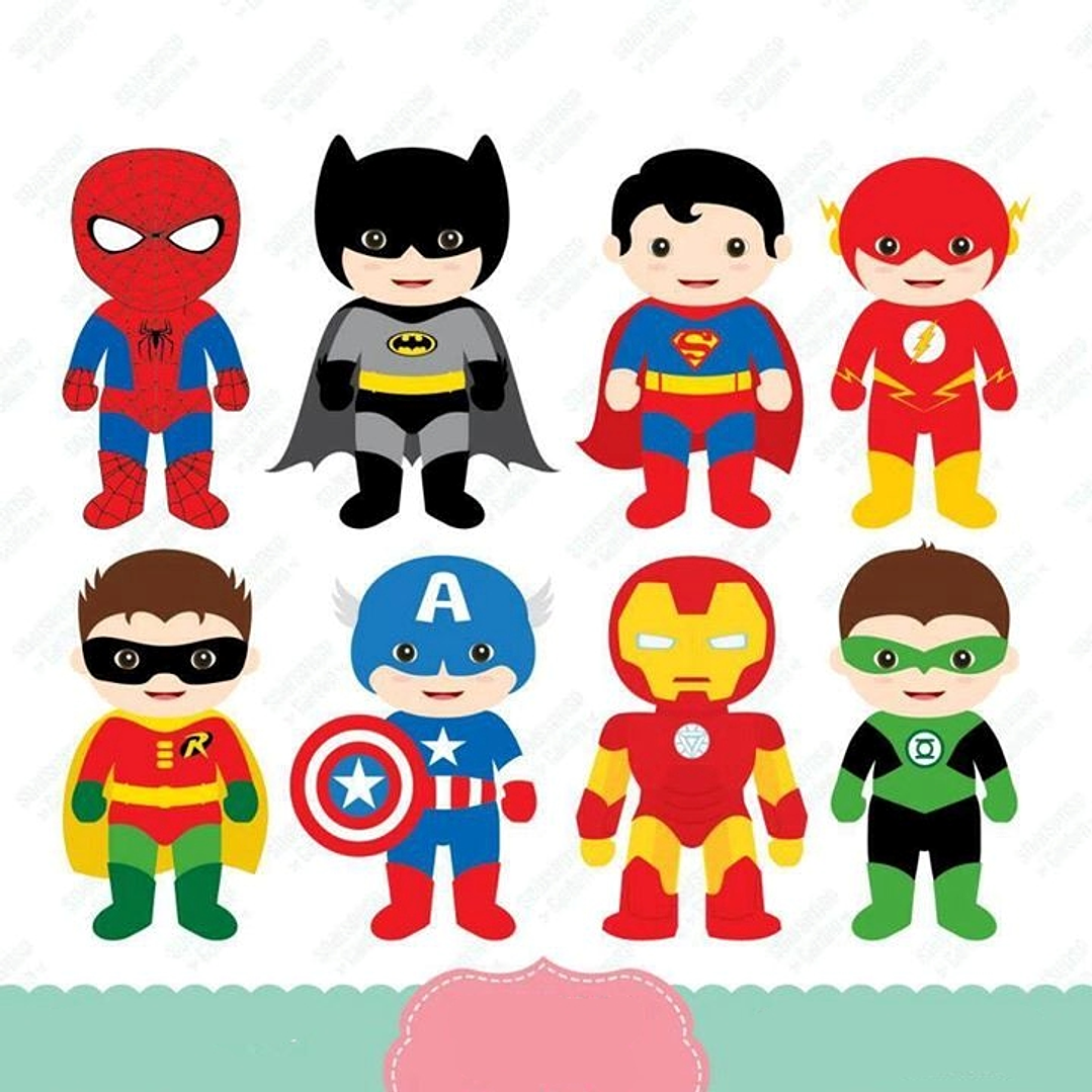 Kit Digital Super Herois Baby 1