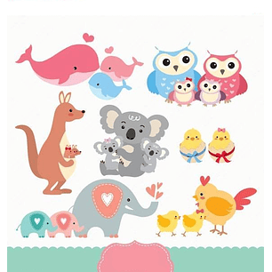 Kit Digital Familia Animais 