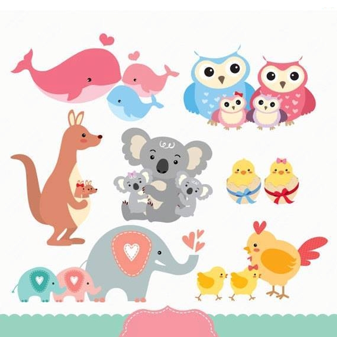 Kit Digital Familia Animais  1