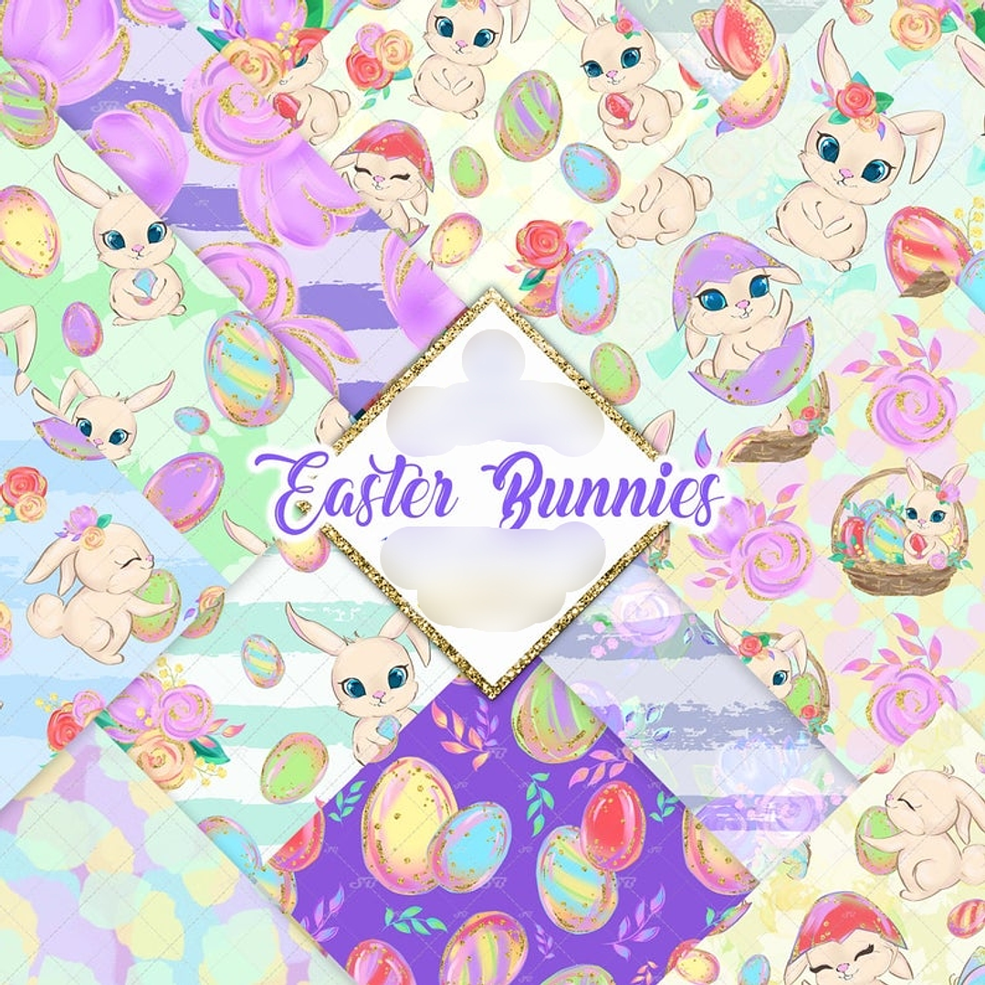 Kit Digital Papeis Coelhinho Da Pascoa  1