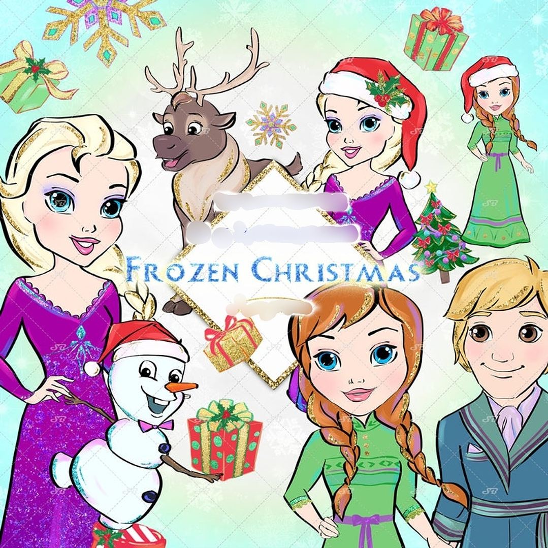 Kit Digital Frozen Natal  1