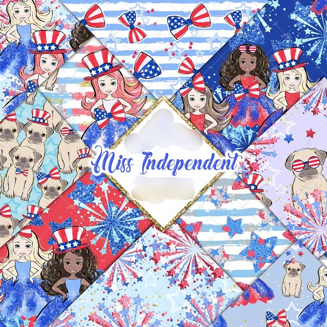 Kit Digital Papeis Miss Independente 1