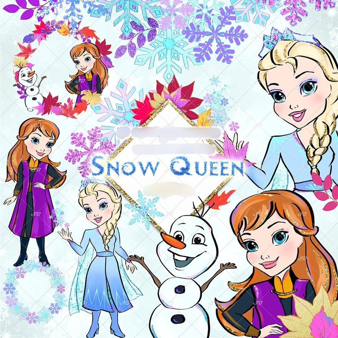 Kit Digital Rainha Da Neve Frozen  1