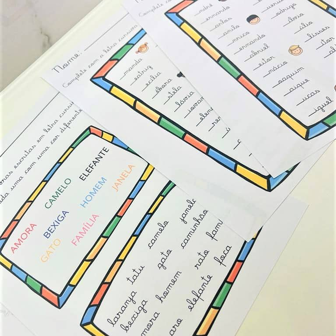 Kit Digital Atividade Letra Cursiva  2