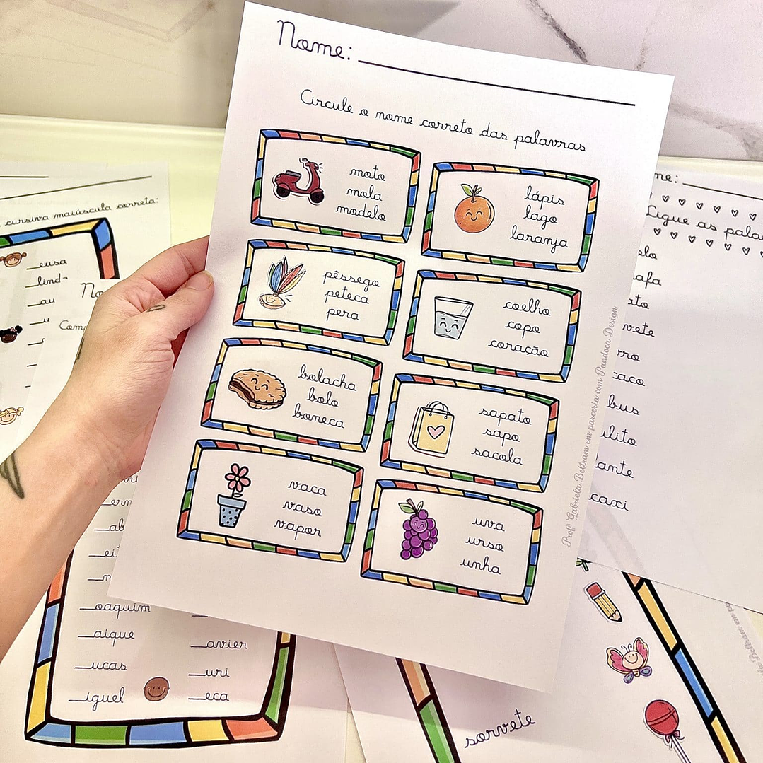 Kit Digital Atividade Letra Cursiva  5