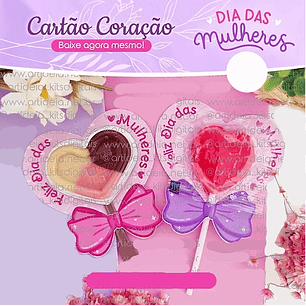 Arquivo Dia da Mulher Card Cartão Coração 