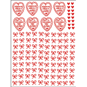 Arquivo Sublimação DTF UV Lacinhos Vermelhos 