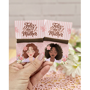 Arquivo Dia da Mulher Card Elástico para Cabelo  