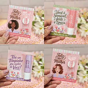 Arquivo Dia da Mulher Card Máscara/Batom