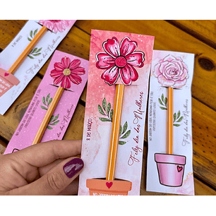 Arquivo Dia da Mulher Card Lápis Flor  