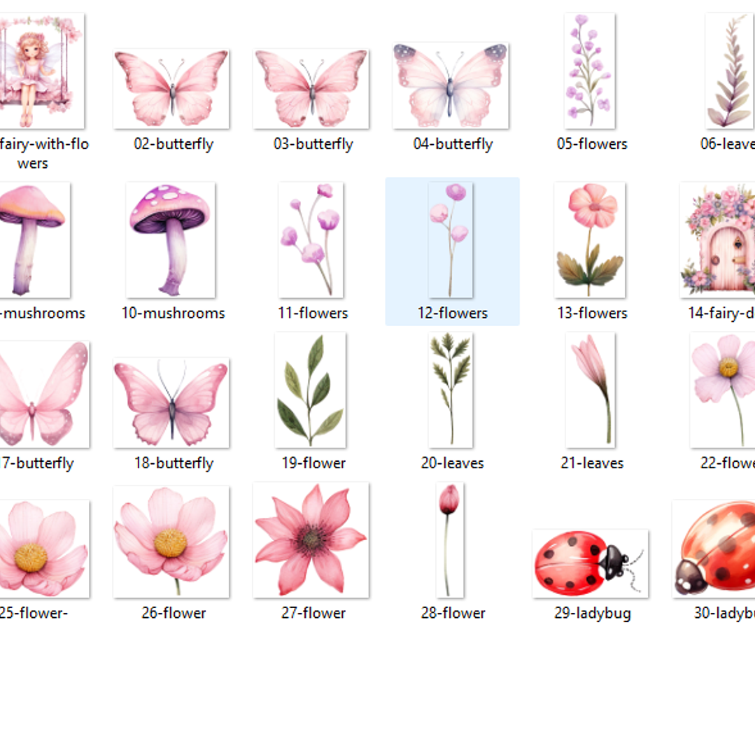 Kit Digital Fadinha Jardim Rosa  2