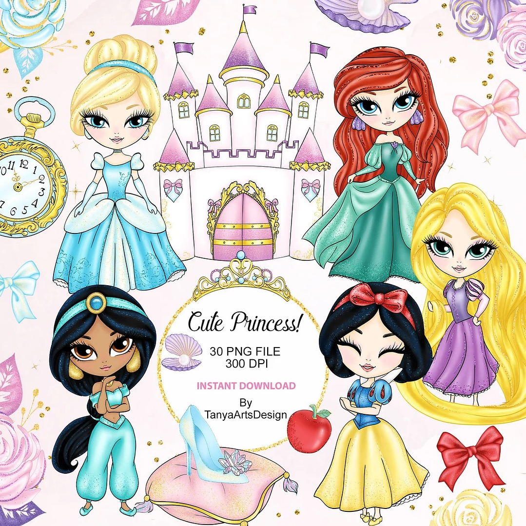 Kit Digital Princesas da Disney  1