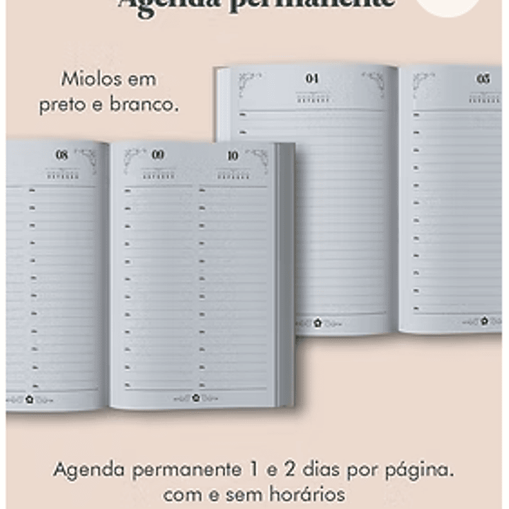 Arquivo Agenda Permanente Preto e Branco Costura  1