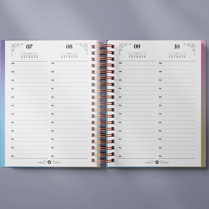 Arquivo Agenda Permanente Preto e Branco Wire-O 2