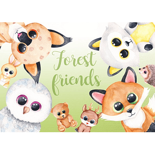 Kit Digital Animais Fofinhos Da Floresta 