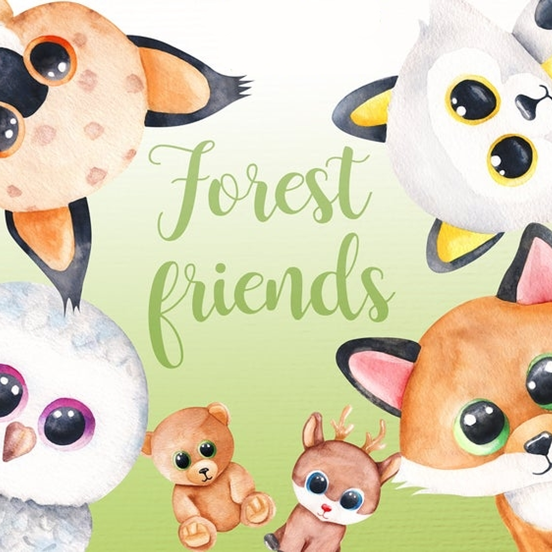 Kit Digital Animais Fofinhos Da Floresta  1