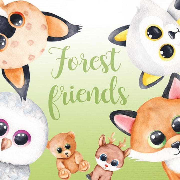 Kit Digital Animais Fofinhos Da Floresta  1