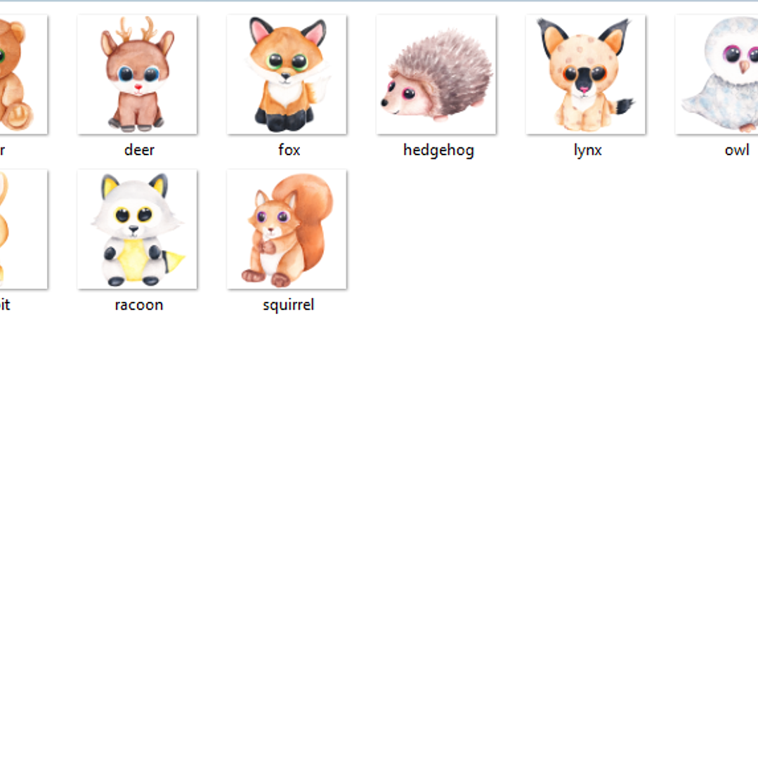 Kit Digital Animais Fofinhos Da Floresta  2