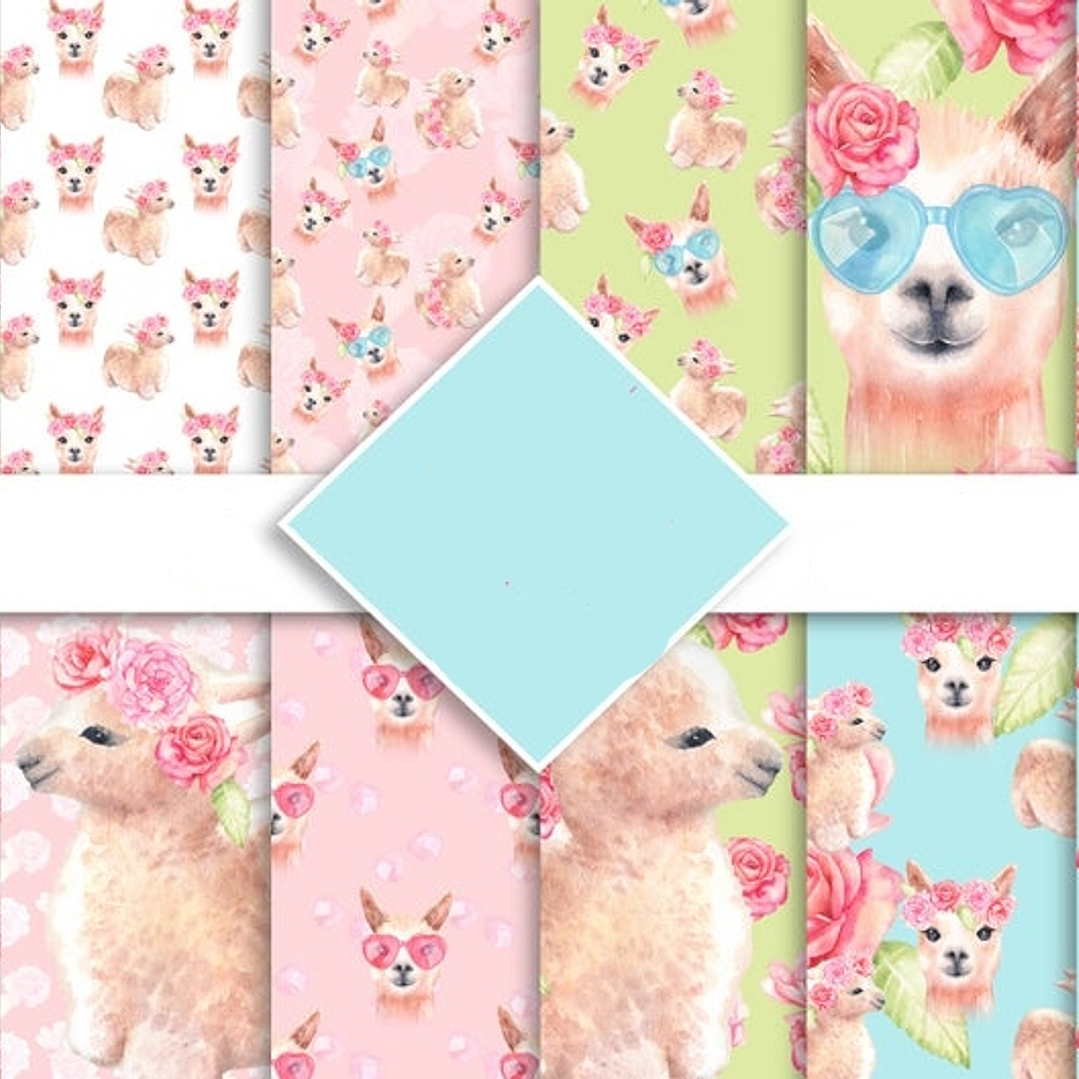 Kit Digital Papeis Alpaca  1