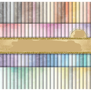 Kit Digital Papeis Aquarela Céu e Areia 