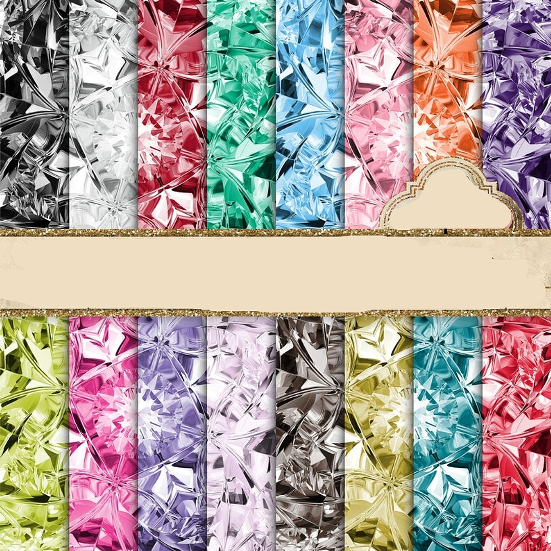 Kit Digital Papeis Diamantes 1