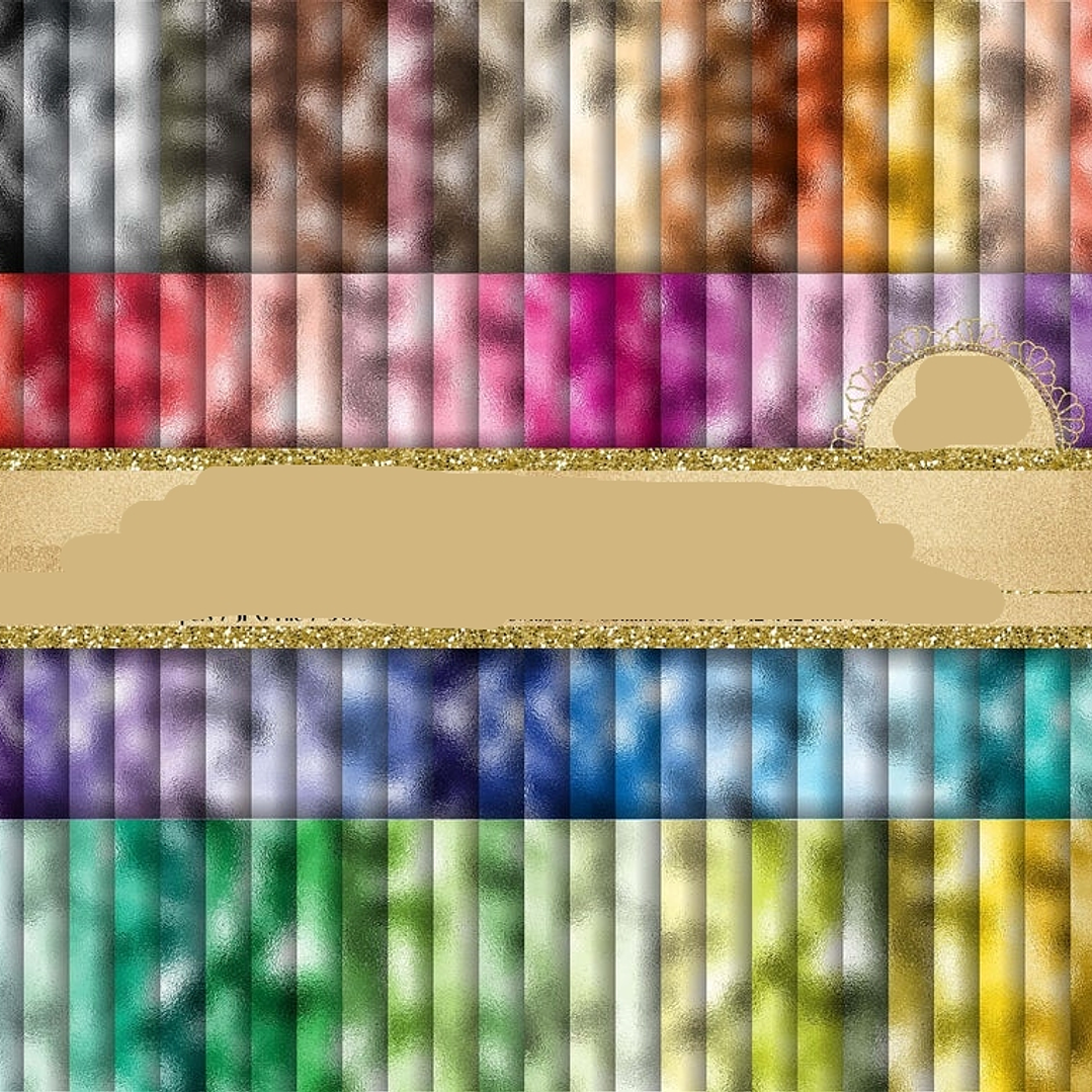 Kit Digital Papeis Metalizados  1