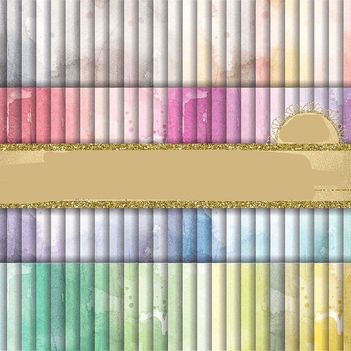 Kit Digital Papeis Sangramento em Aquarela  1