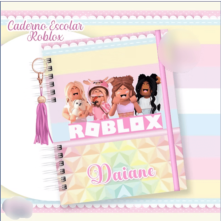 Arquivo Caderno Escolar Roblox Menina  4