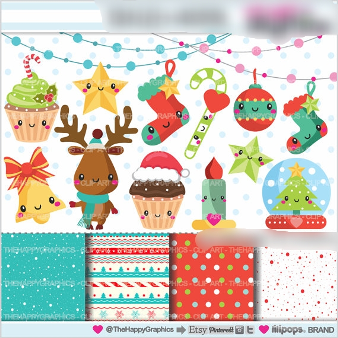 Kit Digital Sibolos Fofinhos de Natal  1