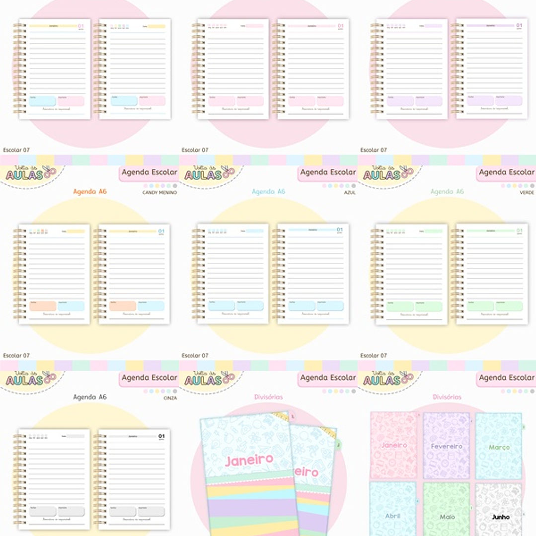 Arquivo Pack Miolos Agenda Escolar A6 2026 1