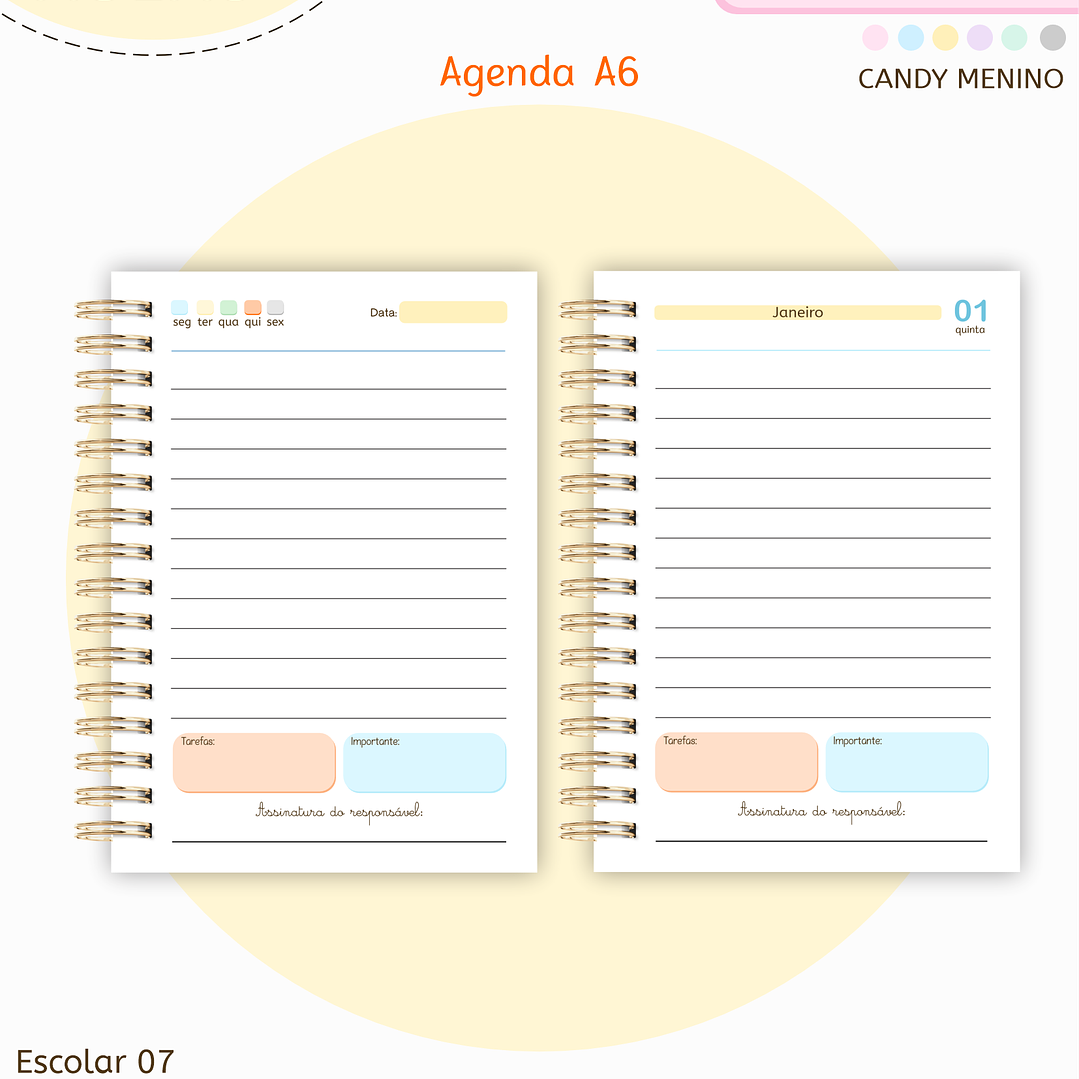 Arquivo Pack Miolos Agenda Escolar A6 2026 7