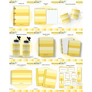 Arquivo Combo Escolar Amarelo Neutro 2026 